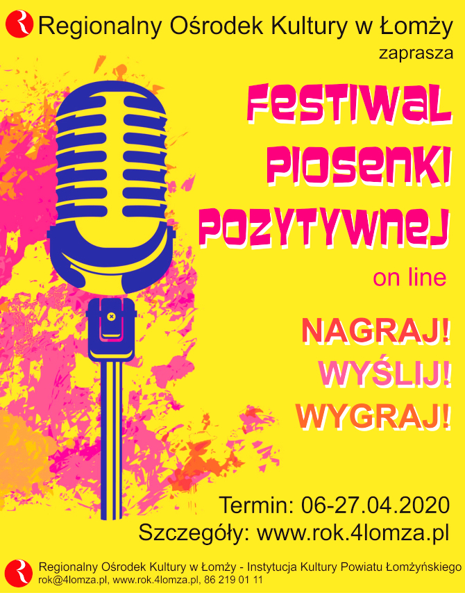 Festiwal Piosenki Pozytywnej - informacja